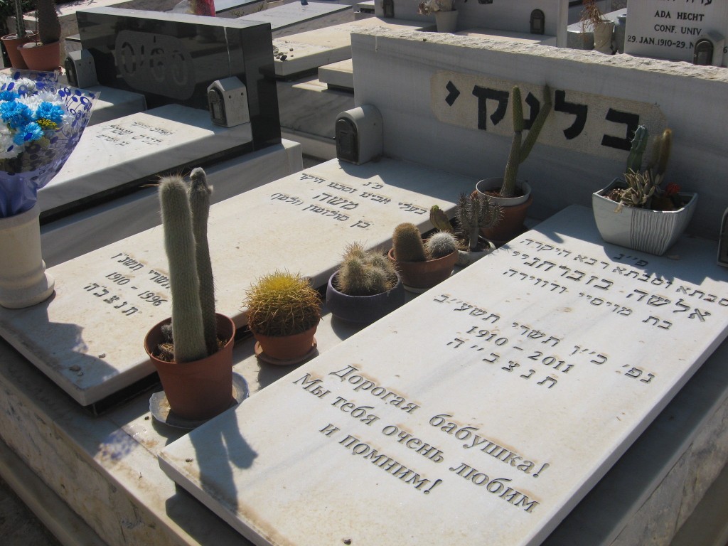 Могилы М. Беленького и Э. Безверхней.