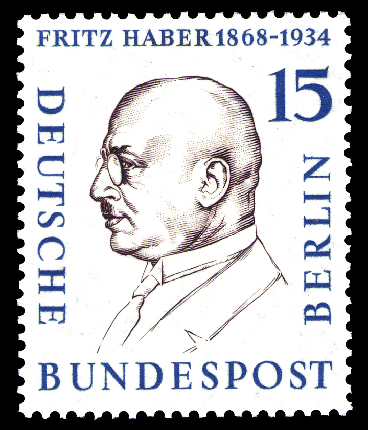 Марка, посвящённая Габеру Фрицу.