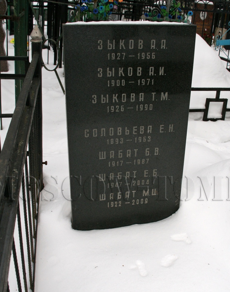 Могила Шабата Бориса.